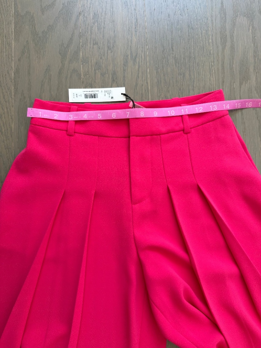 Alice + Olivia Blaire High Rise Pleated Pants Trousers Deep Pink Size 0 w/ Tags - Picture 7 of 9